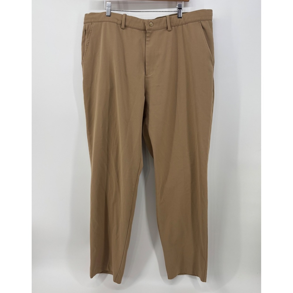 Quince Ultra Stretch 24/7 Smart Chino Pants Mens 42x32 Beige Drawstrings Preppy